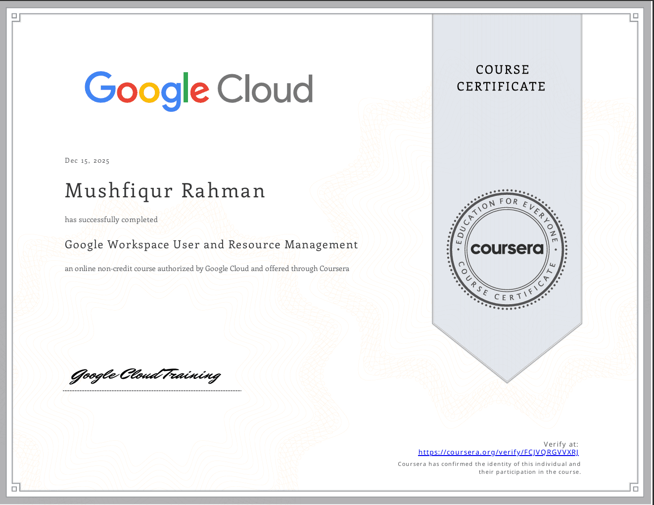 Google Workspace User and Resource Management